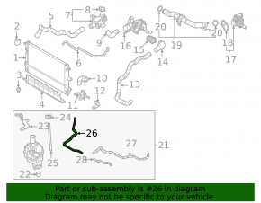 Трубка розширювального бака охолодження Mazda 3 21-26 4d 2.5T тип 2