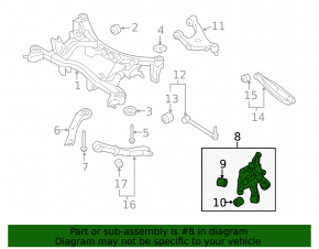 Цапфа задняя левая Subaru Forester 08-13