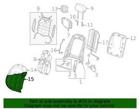 Обшивка спинки водительского сиденья Audi A6 C8 19-25 кожа коричневая, Comfort