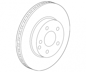 Диск тормозной передний левый Mercedes C-class 43 AMG W206 23-26 370/36мм, AWD
