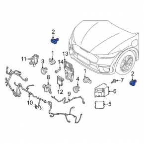 Парктроник переднего бампера внешний Ford Escape MK4 20-26