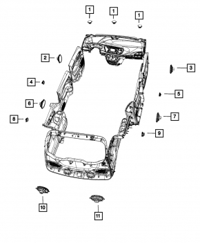 Динамик задний левый Jeep Compass 17-26 тип 2
