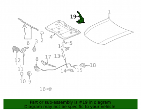 Петля капота правая Lexus GS300 GS350 GS430 GS450h 06-11