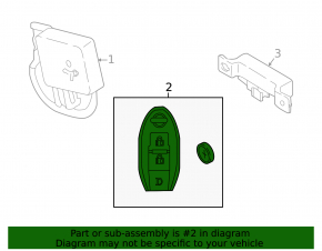 Ключ smart Nissan Leaf 19-22 4 кнопки