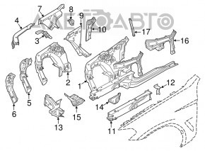 Четверть передняя правая BMW X3 G01 18-24 на кузове, графит
