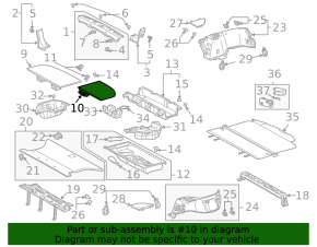 Покрытие багажника заднее левое Lexus RX300 RX330 RX350 RX400h 04-08 беж