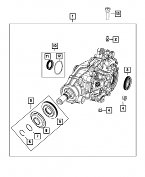 Передний редуктор Jeep Grand Cherokee WL 21-26 3.6, 5.7