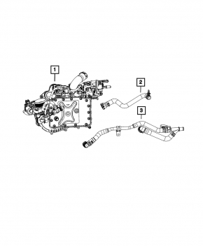 Патрубок системы охлаждения Jeep Grand Cherokee WL 22-26 PHEV