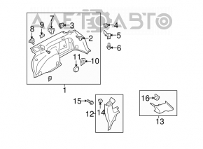 Обшивка арки правая Subaru Outback 10-11 черн