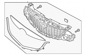Решітка радіатора grill Mazda CX-5 13-15
