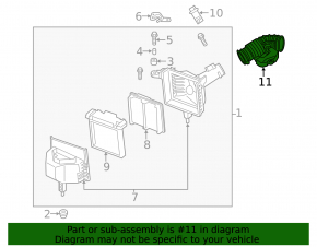 Повітропровід з резонатором Infiniti M Q70 11-19 3.7
