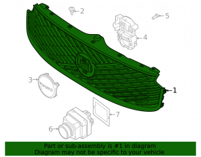 Решетка радиатора grill Volvo XC90 25-26 хром, тип 2