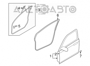 Уплотнитель двери передней правой Mazda CX-7 06-12