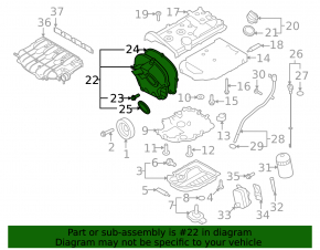 Передняя крышка ГБЦ VW CC 08-17