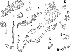 Петля двері нижня задня права Volkswagen ID.4 21-22 2 частини