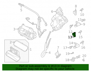 Петля двери нижняя задняя правая Volkswagen ID.4 21-25 2 части