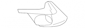 Решетка бампера левая Subaru Impreza 24-26 под птф, черная, 5d