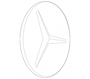 Двері багажника Mercedes CLA 35 20-26 чорний значок Mercedes значок