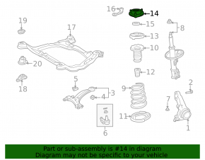 Опора амортизатора передняя левая Lexus RX300 98-03