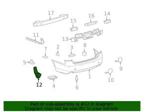 Кронштейн заднего бампера правый Lexus GS300 GS350 GS430 GS450h 06-11