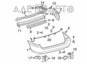 Крепление заднего бампера левое Toyota Sienna 04-10