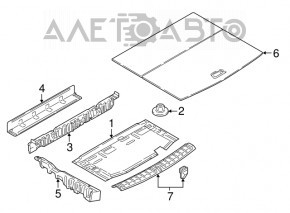 Накладка проема багажника BMW X1 F48 16-22 X-line хром, царапины, тычки