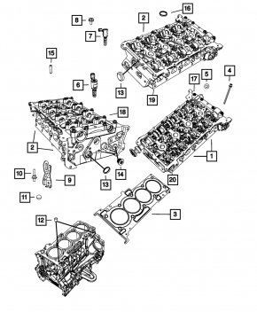 Головка блоку циліндрів у зборі Dodge Journey 11-20 2.4