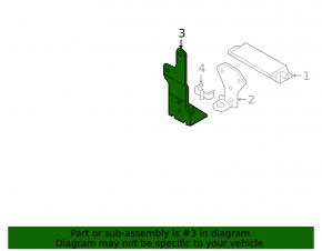 Кронштейн Telephone Antenna Booster Amplifier задний правый Audi A3 8V 15-20