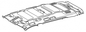 Обшивка потолка Toyota Sienna 21-26 без люка, серая, под чистку