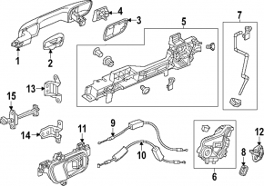 Ограничитель двери задней левой Honda CRV 23-26