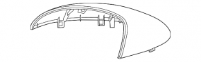 Зеркало боковое правое в сборе Porsche Cayenne 958 11-15 BSM
