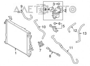 Кришка розширювального бачка охолодження Toyota Prius V 12-17 тип 3