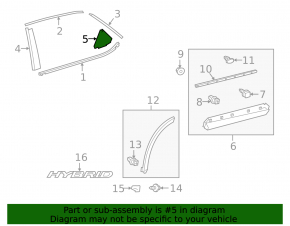 Накладка двери боковая задняя левая Lexus RX350 RX450h 16-22 треугольник