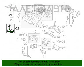 Панель на торпедо правая Honda Civic 4d 06-09