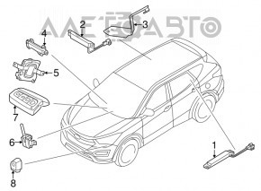 Key Fob Remote Receiver Hyundai Santa Fe 13-18