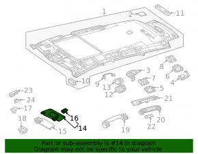 Козирок лівий Mercedes W167 GLE 350 450 20-26 чорний алькантара, без гачка, подряпини на маркуванні