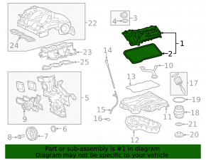 Крышка клапанная Toyota Highlander 17-19 3.5 правая