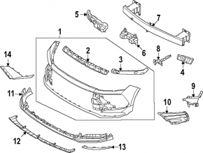Губа переднего бампера Hyundai Sonata 24-26 HEV