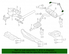 Насадка вихлопної труби Audi A3 8V 15-20 комплект 2шт, хром