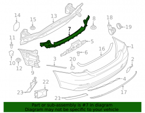 Крепление заднего бампера центральное верхнее BMW 4 F32/33/36 18-20
