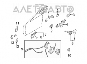 Заглушка внешней ручки передняя левая Subaru Forester 08-13 SH