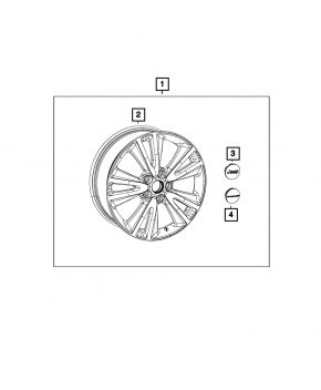Центральный колпачок на диск Jeep Compass 17-21 хром, 63/55мм