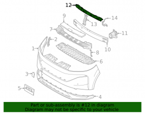 Кронштейн переднего бампера верхний Nissan Murano z53 25-26