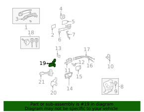 Петля двери нижняя передняя левая Lexus RX300 98-03
