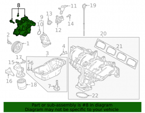 Масляный насос ДВС Mazda CX-9 16-22 2.5T