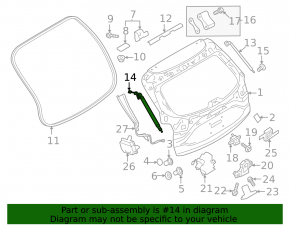 Амортизатор двери багажника правый Mazda CX-50 23-26 электро