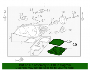 Крышка блока розжига левая Toyota Prius 20 04-09