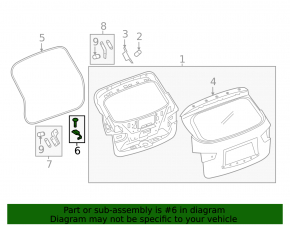 Петля двери багажника левая Infiniti JX35 QX60 13-20