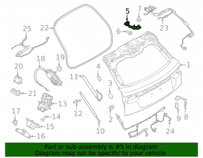 Петля дверей багажника права Land Rover Range Rover Velar 18-23