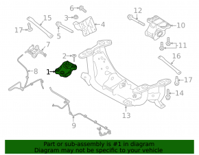 Подушка двигуна передня ліва Land Rover Discovery 17-20 3.0d